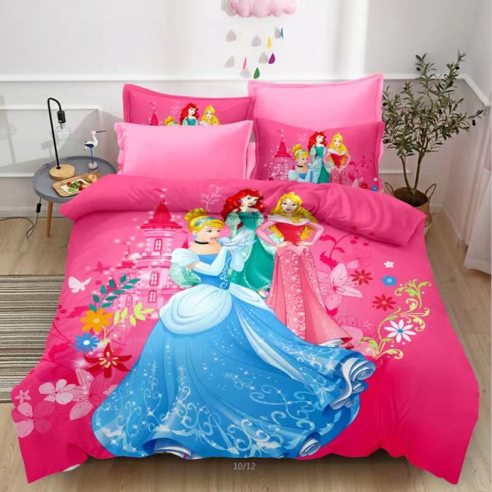 Disney Princess Kids Bedding Suit Quilt 1Bedcover,1Bedsheet & 1Pillow Case