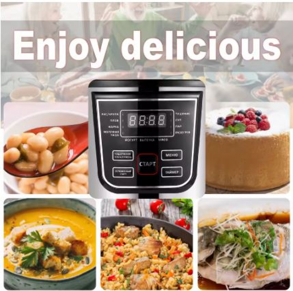 5L Electric Rice Cooker 900W Multifunctional Cooker Non-stick Smart Household Steamed Rice Pot Make Porridge Soup Sonifer