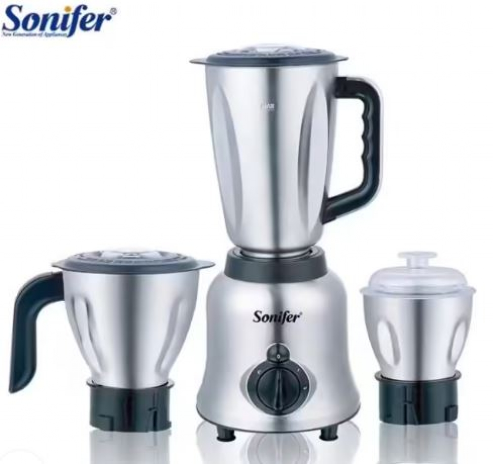 Sonifer SF-8062 High Quality Home Use 220v Ac Motor Electric Table Stainless Steel 3 In 1 Grinder Mincer Blender Set