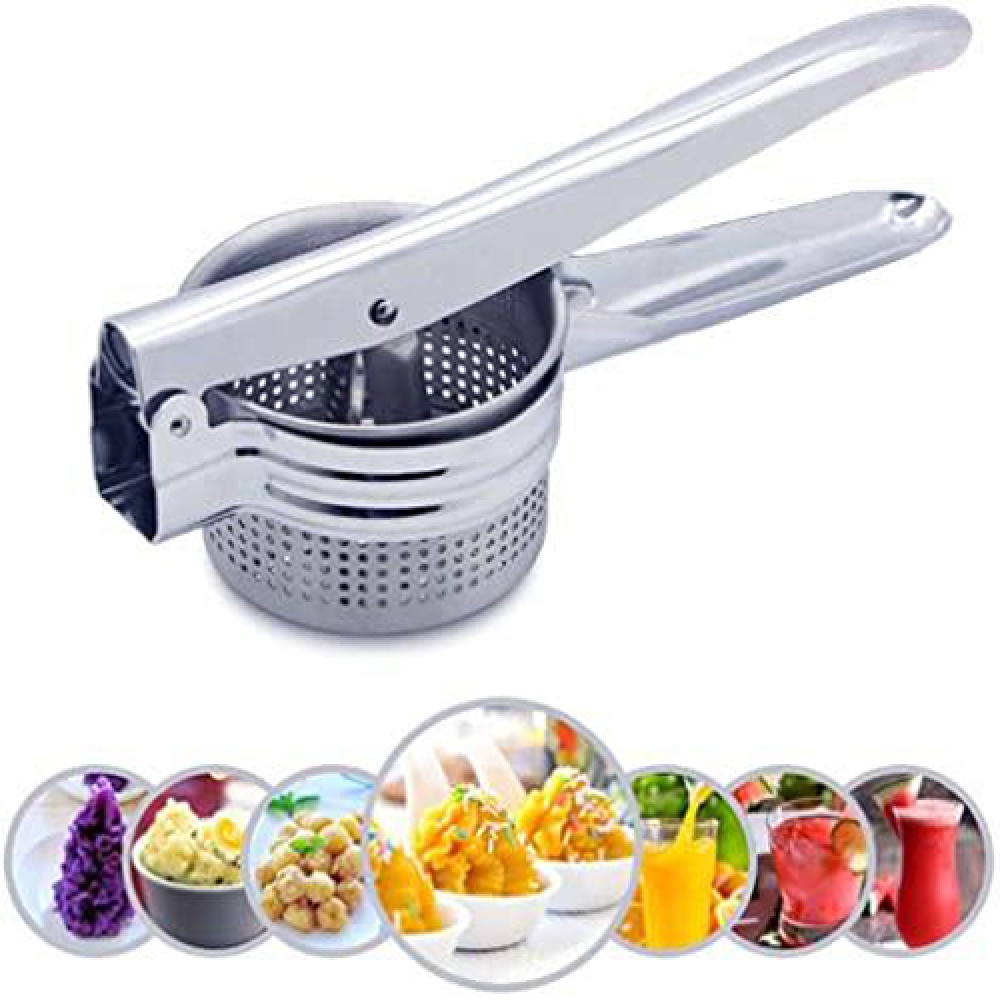 Potato Ricer and Masher,Fruit Press with Soft Grip Handle 100% Stainless Steel