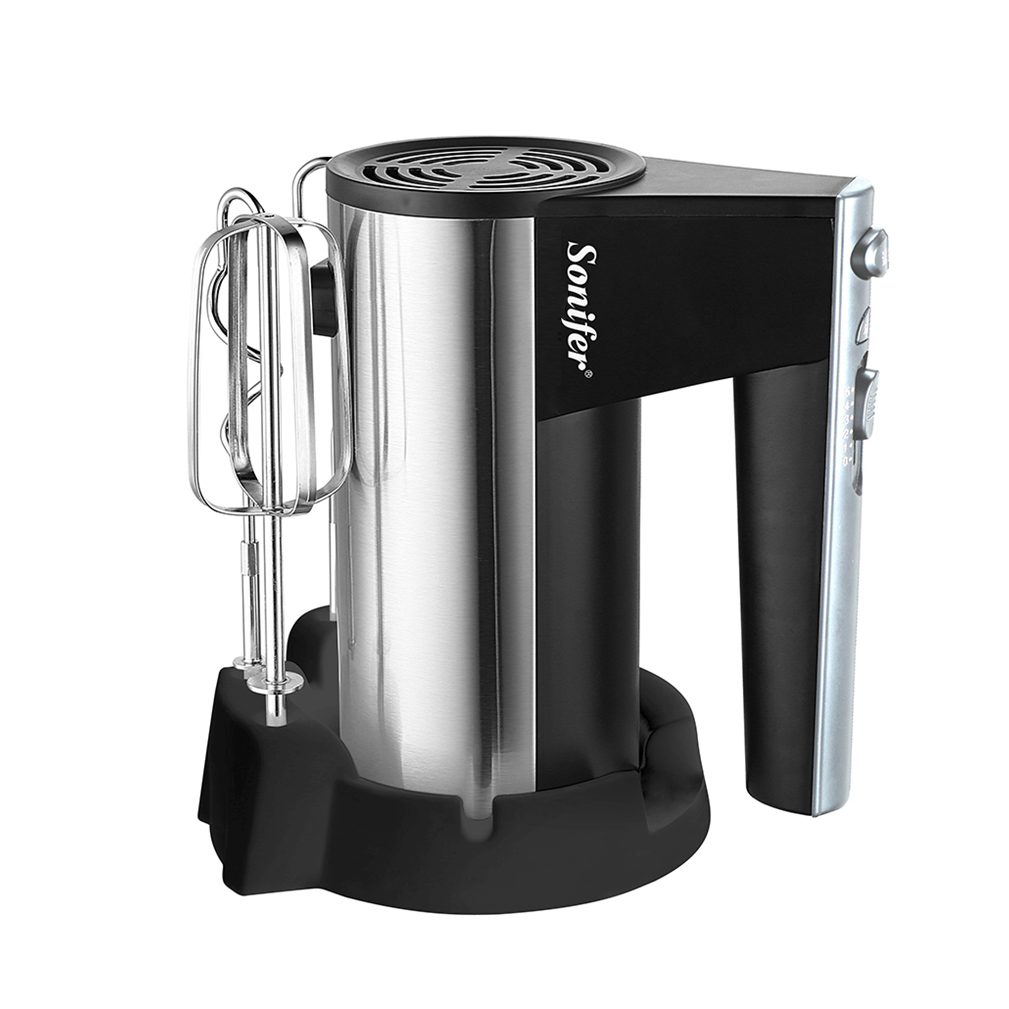 Sonifer SF-7002 Home Mixer 300w With Holder Egg Dough Hook Beater 5 Speed Control Electric Cake Hand Mixer